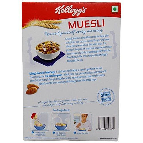 Buy Kelloggs Muesli No Added Sugar 500 Gm Carton Online At Best Price