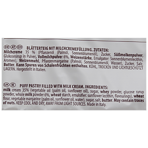 Matilde Vicenzi Puff Pastry Filled With Milk Cream, 125 g Pouch 