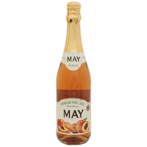 Buy May Sparkling Fruit Juice Peach Flavor 750 ml Bottle Online at