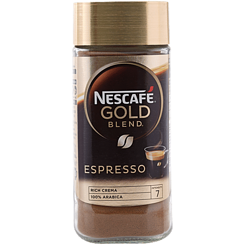 Nescafe Imported Gold Blend Espresso Coffee, 95 g Bottle Premium Arabica Beans
Rich, Intense Flavour