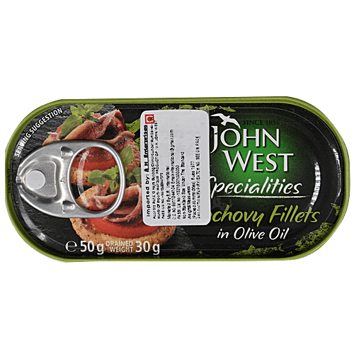 Buy John West Fillets Anchovy In Olive Oil 50 Gm Tin Online at the Best