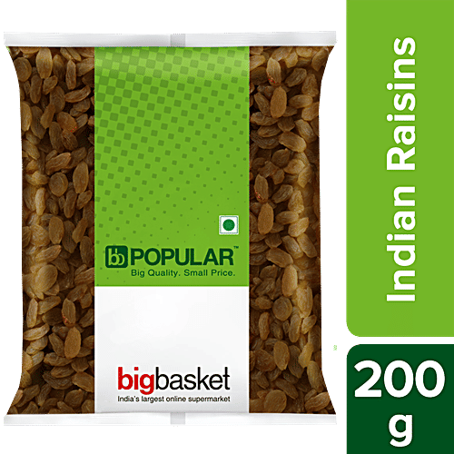 bb Popular Raisins/Endudraksa - Indian, 200 g Pouch 
