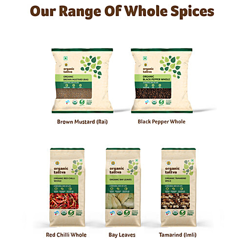 Organic Tattva Organic Seeds - Black Mustard/Sarso, 100 g Pouch Gluten Free, No Additives