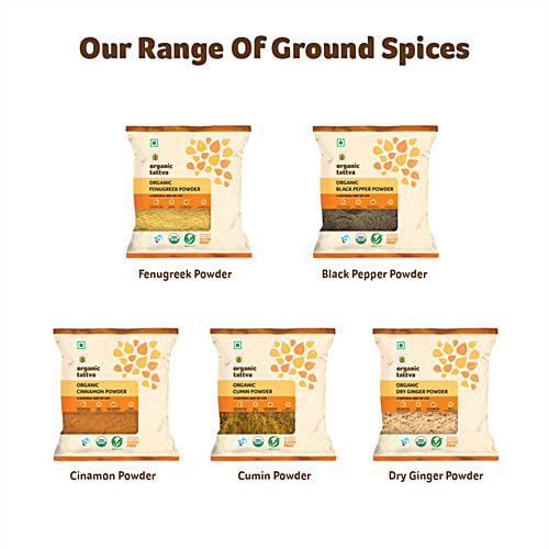 Organic Tattva Organic Powder - Turmeric, 100 g Pouch Gluten Free, No Additives