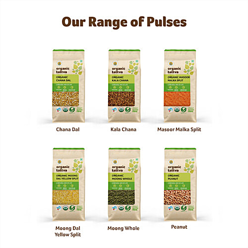 Organic Tattva Organic Channa Dal, 500 g Pouch Gluten Free, No Additives