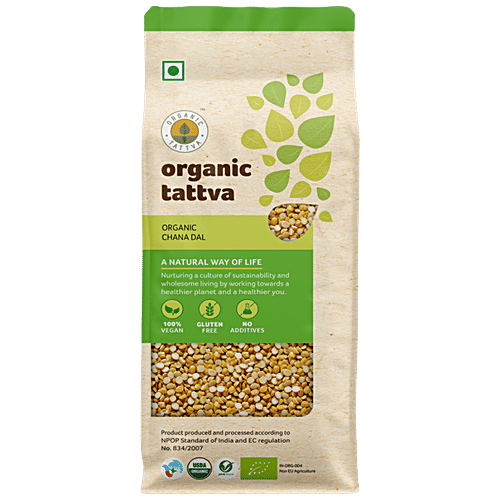 Organic Tattva Organic Dal - Chana, 500 g Pouch 