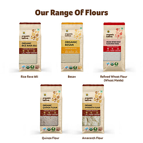 Organic Tattva Organic Wheat Dalia, 500 g Pouch Fiber Rich