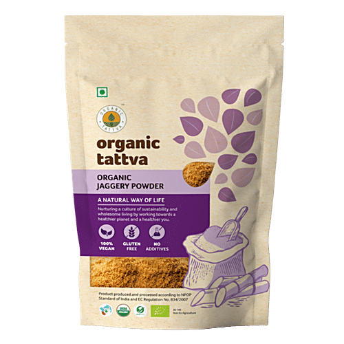 Organic Tattva Organic Powder - Jaggery/Bella, 500 g Pouch 