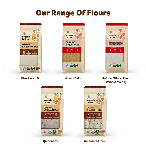 Organic Tattva Organic Maida, 500 g Pouch Fiber Rich