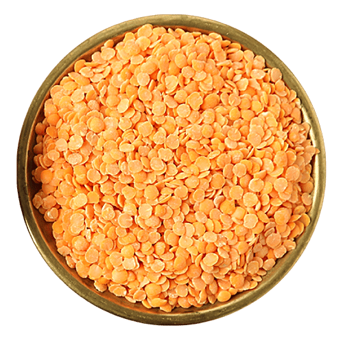 Organic Tattva Organic Masoor Dal Split, 500 g Pouch Gluten Free, No Additives