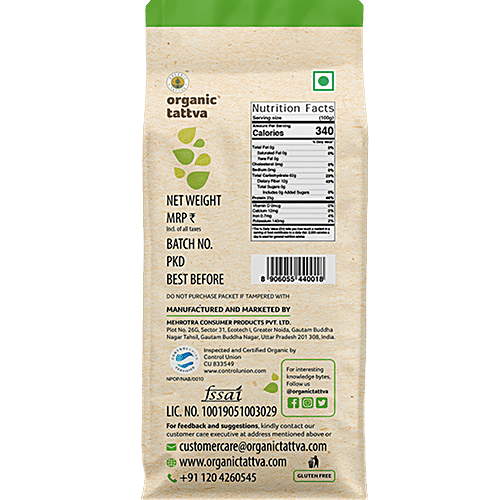 Organic Tattva Organic Moong Dal/Hesaru Bele - Green Split, 500 g Pouch 