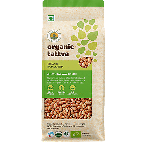 Organic Tattva Organic Rajma/Capparadavare - Chitra, 500 g Pouch 