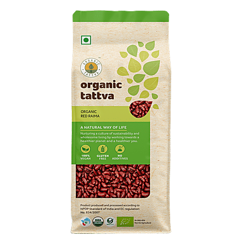 Organic Tattva Organic Rajma - Red, 500 g Pouch 