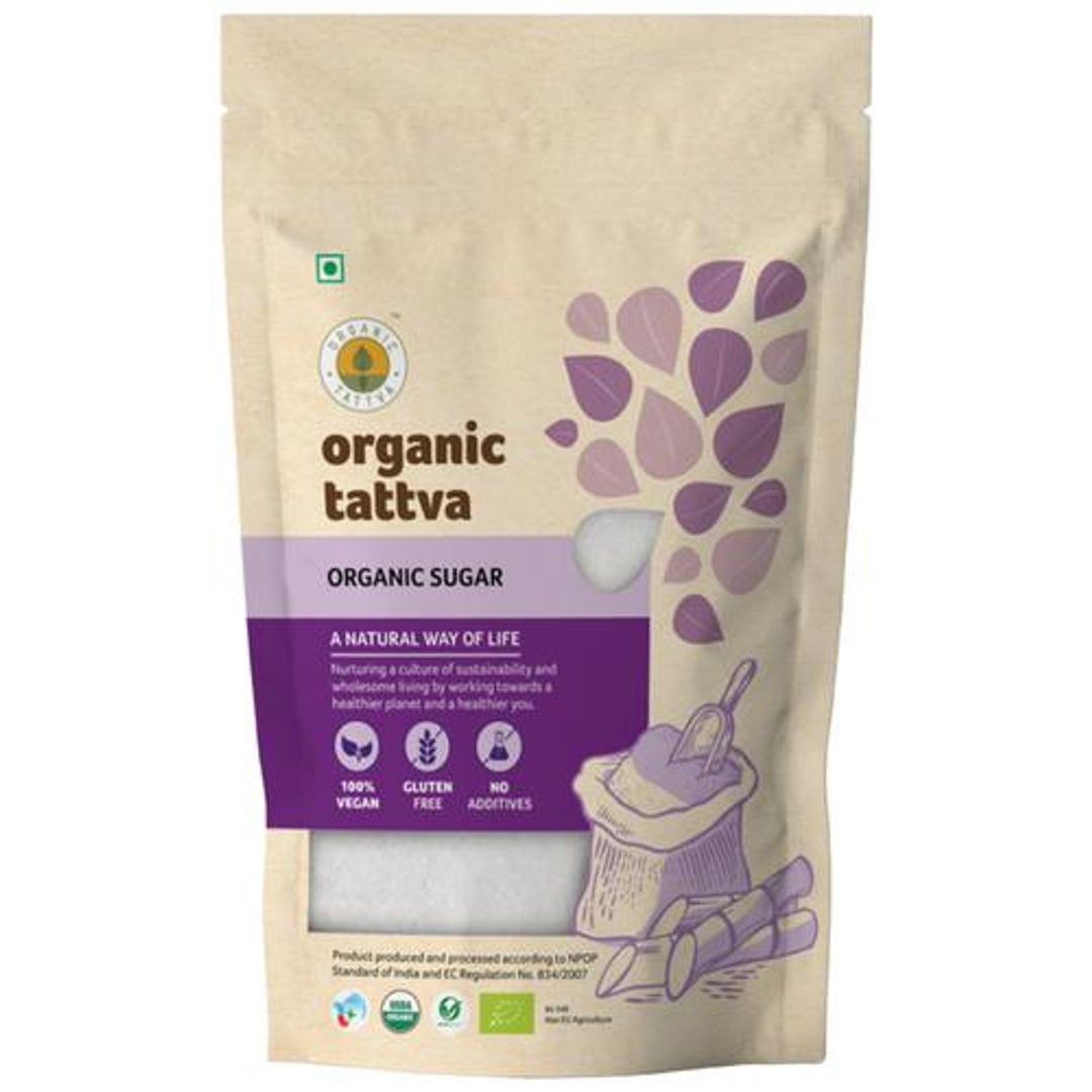 Organic Tattva Organic Sugar/Sakkare, 500 g Pouch