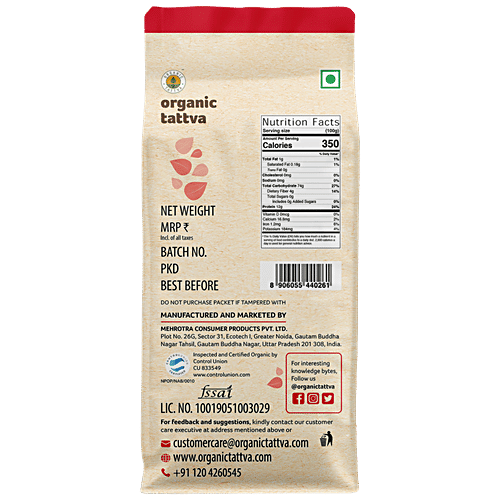 Organic Tattva Organic Suji, 500 g Pouch 