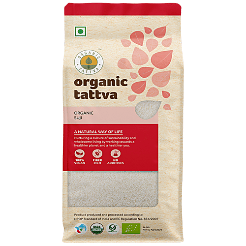 Organic Tattva Organic Suji, 500 g Pouch 