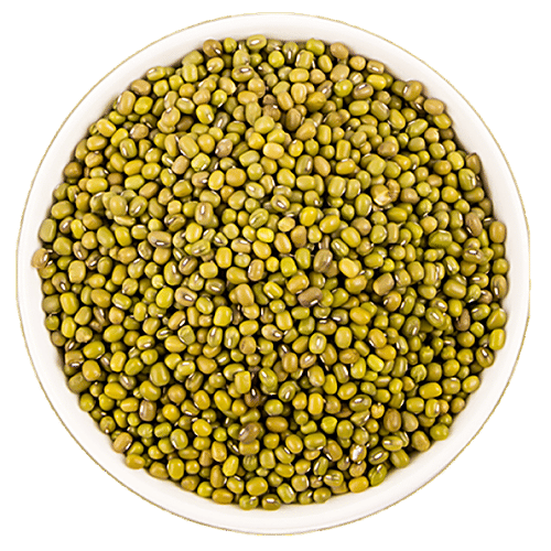 Organic Tattva Green Moong - Whole/ Sabut, 500 g Pouch Gluten Free, No Additives