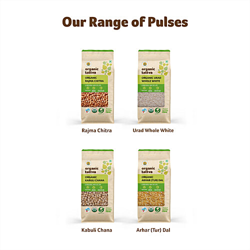 Organic Tattva Green Moong - Whole/ Sabut, 500 g Pouch Gluten Free, No Additives