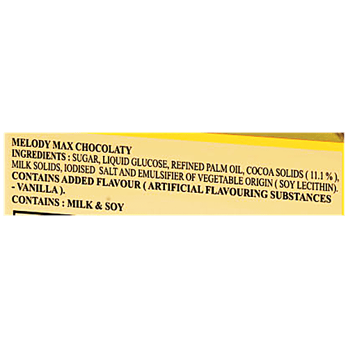 Parle Occasions Melody Chocolaty - Chocolate Filled Toffees, 188.8 g Carton 