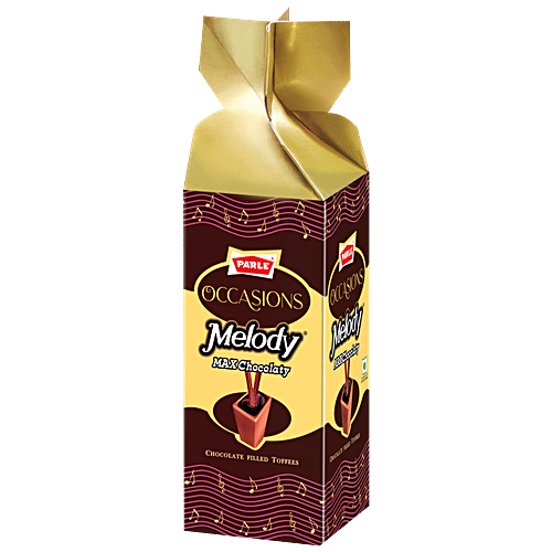 Parle Occasions Melody Chocolaty - Chocolate Filled Toffees, 188.8 g Carton 