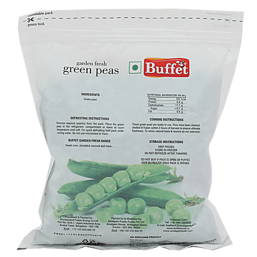 Buffet  Green Peas - Garden Fresh, 500 g Pouch 