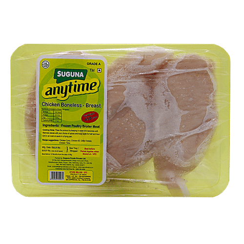Buy Suguna Anytime Chicken Boneless Breast 450 Gm Carton Online At Best