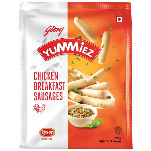 Godrej Yummiez Yummiez Breakfast Sausages, 250 g  Zero Trans Fat