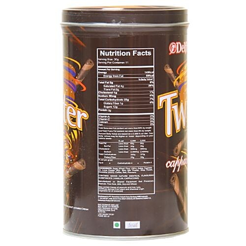 Delfi Wafer Roll - Twister, With Cappuccino Flavoured Cream, 320 g  Zero Trans Fat