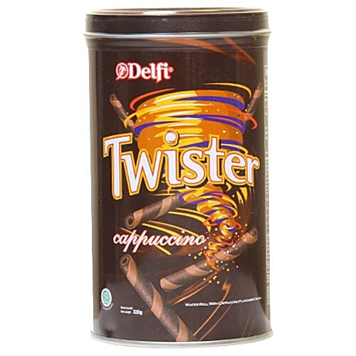 Delfi Wafer Roll - Twister, With Cappuccino Flavoured Cream, 320 g  Zero Trans Fat