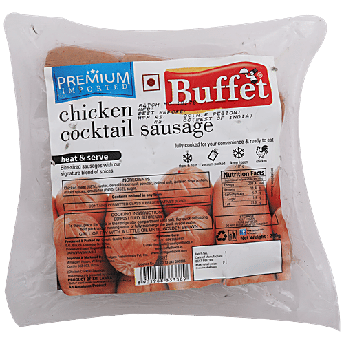Buffet  Chicken Cocktail Sausage - Heat & Serve, 200 g Pouch 