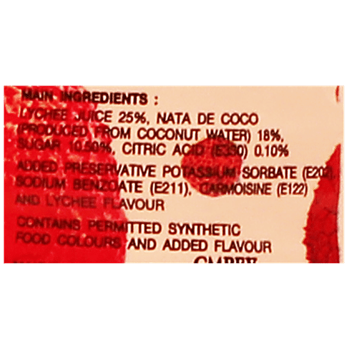 Kokozo Fruit Juice - Lychee With Nata De Coco, 300 ml Zero Fat