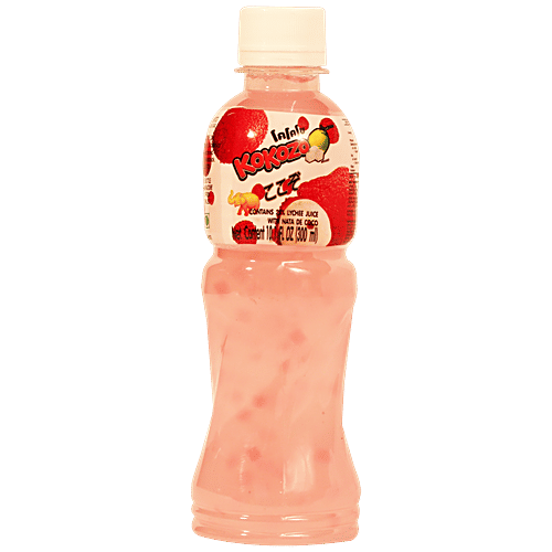 Kokozo Fruit Juice - Lychee With Nata De Coco, 300 ml Zero Fat