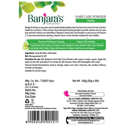 Banjara's Amla Hair Care Powder - Pure Herb, 100 g  