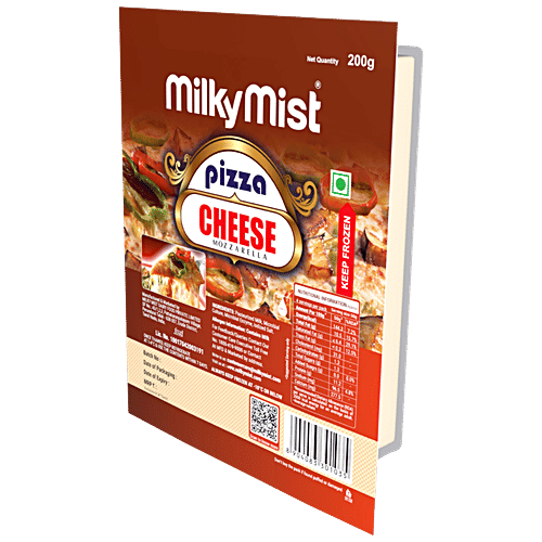 Milky Mist Pizza Mozzarella Cheese, 200 g Pouch 