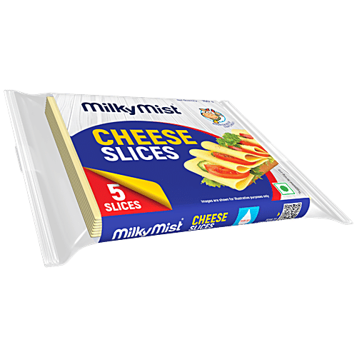 Milky Mist Cheese Slices, 100 g (5 Slices) No Added Sugar