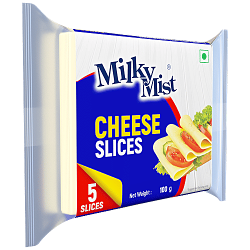 Milky Mist Cheese Slices, 100 g (5 Slices) No Added Sugar
