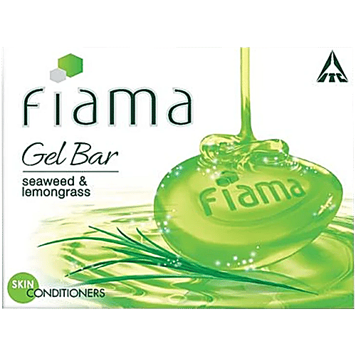 Fiama Seaweed & Lemongrass Gel Bar, 125 g Pack of 3 With Skin Conditioners