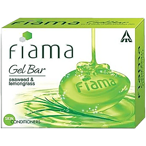 Fiama Seaweed & Lemongrass Gel Bar, 125 g Pack of 3 With Skin Conditioners