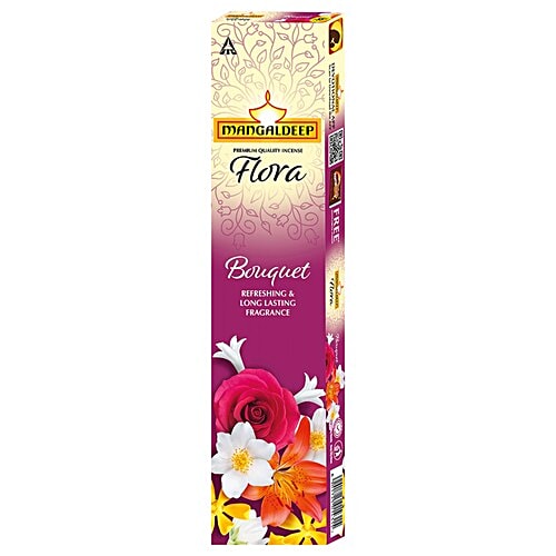 Mangaldeep Bouquet Agarbatti, 115 g Carton Refreshing & Long Lasting Fragrance
 Premium Quality Incense