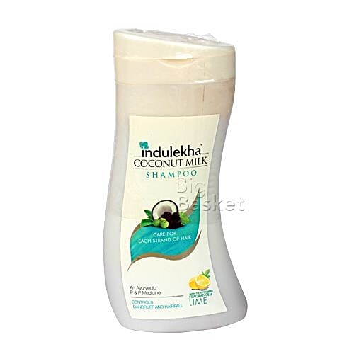 Buy Indulekha Shampoo Coconut Milk with the Refreshing Lime Dandruff and Hairfall Online at