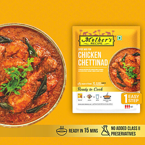 Mother's Recipe Chicken Chettinad Mix, 80 g Pouch No MSG, Preservatives & Artificial Colours