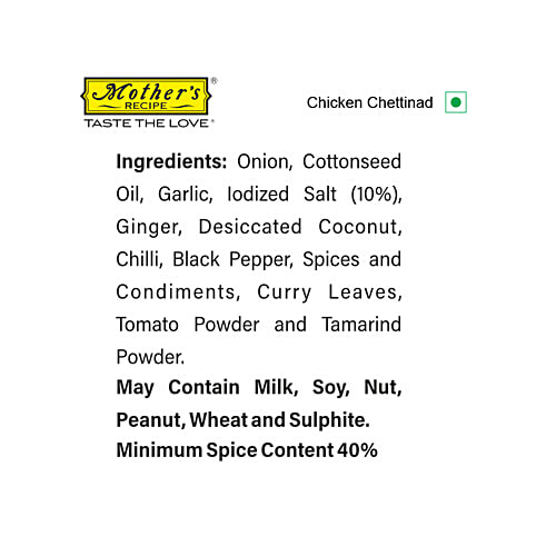 Mother's Recipe Chicken Chettinad Mix, 80 g Pouch No MSG, Preservatives & Artificial Colours