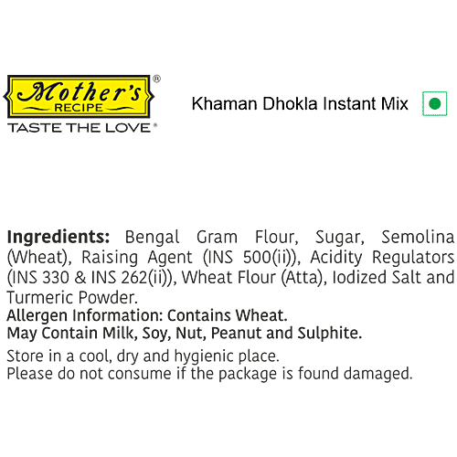 Mother's Recipe Khaman Dhokla Instant Mix, 180 g Pouch Zero Trans Fat