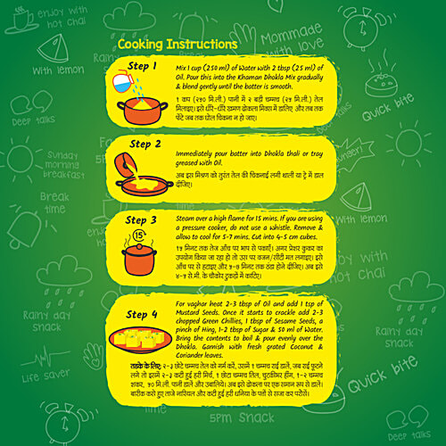 Mother's Recipe Khaman Dhokla Instant Mix, 180 g Pouch Zero Trans Fat