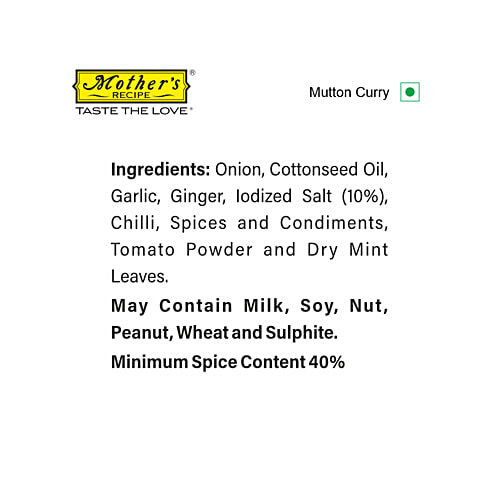 Mother's Recipe Mutton Curry Mix, 100 g Pouch No MSG, Preservatives & Artificial Colours