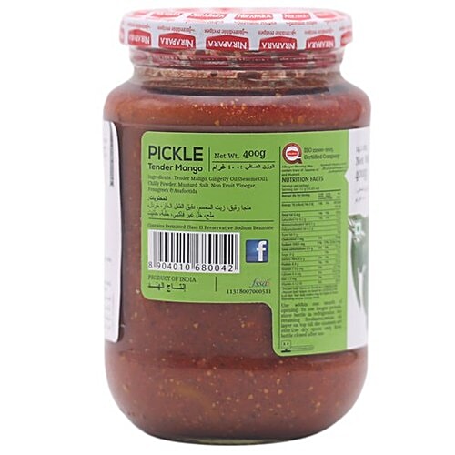 Nirapara Pickle - Tender Mango, 400 g Bottle 