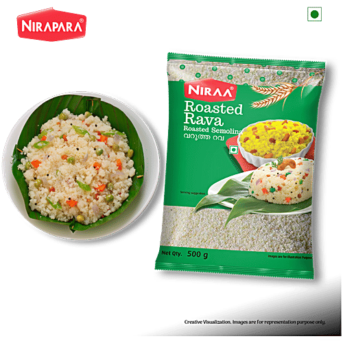 Nirapara Roasted Rava, 500 g Pouch 