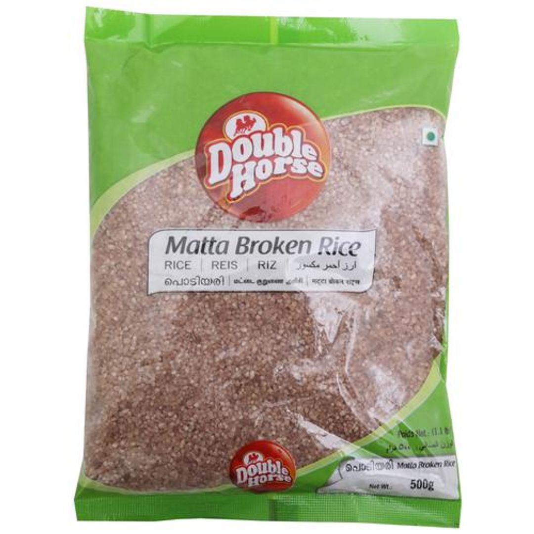 Double Horse Broken Rice/Akki - Matta, 500 g Pouch