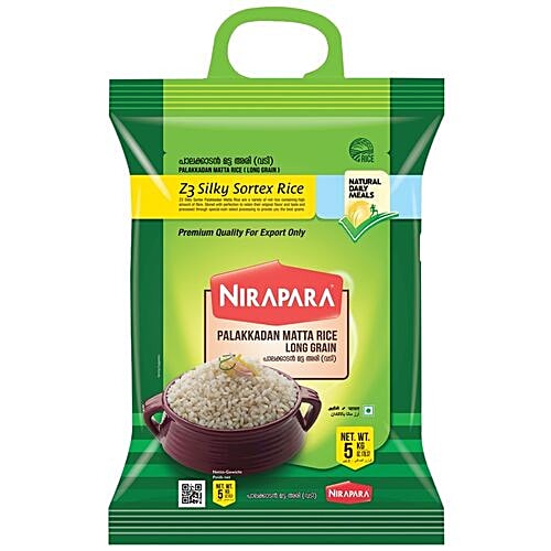 Nirapara Palakkadan matta Rice long grain (Vadi), 5 kg Bag 