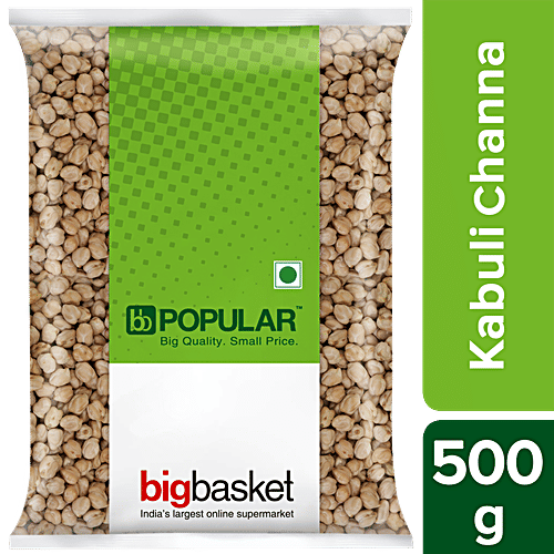 bb Popular Kabuli Channa/Kabuli Harbhara/Chana, 500 g Pouch 